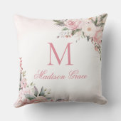 モノグラム名パーソナライズされたカスタム クッション (裏面)