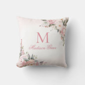 モノグラム名パーソナライズされたカスタム クッション (正面)