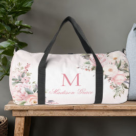 モノグラム名パーソナライズされたカスタム ダッフルバッグ