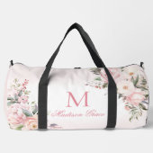 モノグラム名パーソナライズされたカスタム ダッフルバッグ (正面)