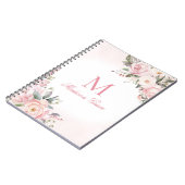 モノグラム名パーソナライズされたカスタム ノートブック (左側)