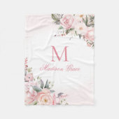 モノグラム名パーソナライズされたカスタム フリースブランケット (正面)