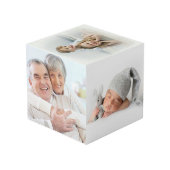 モノグラム名パーソナライズされた写真 フォトキューブ (裏面アングル)