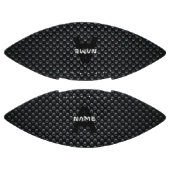 モノグラム名パーソナライズされた黒と白のテクスチャ アメリカンフットボール (パネル)