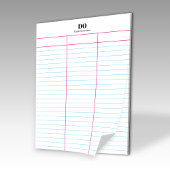 モノグラム名パーソナライズされた3列メモ帳 ノートパッド