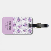 モノグラム名パープルピンクフローラ ラゲッジタグ (裏面横)