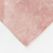 モノグラム名ピンクコーラルホワイトマーブル フリースブランケット (角)