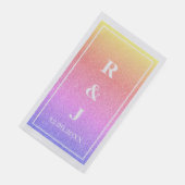 モノグラム名ピンクローズ金ゴールドグラデーショングリッター結婚ズ (コーナー)