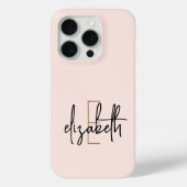 モノグラム名ピンク金ゴールド Case-Mate iPhoneケース (裏面)