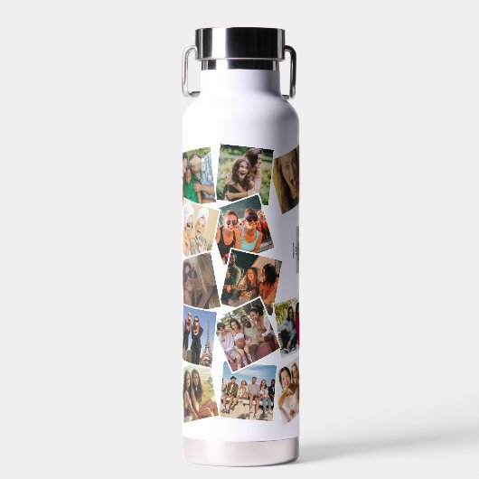 モノグラム名フォトコラージュウォーターボトル ウォーターボトル (正面)