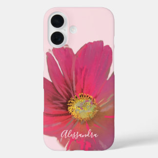 モノグラム名フローラ水彩ワイルドフラワーパステル iPhone 16ケース