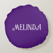 モノグラム名ブライトパープル ラウンドクッション (裏面)