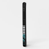 モノグラム名ブラックターコイズダマスクiPhone 5ケース Case-Mate iPhoneケース (裏面/左)