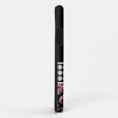 モノグラム名ブラックピンクダマスクiPhone 5ケース Case-Mate iPhoneケース (裏面/右)