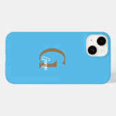 モノグラム名ブルーカスタム Case-Mate iPhoneケース (裏面 (横))