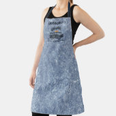 モノグラム名ブルーバーベキュー エプロン (インサイチュ)