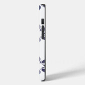 モノグラム名ブルーピンク水彩レトロ花 Case-Mate iPhoneケース (裏面 / 左)