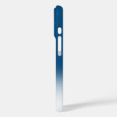 モノグラム名ブルー熱帯グラデーションハイビスカス花 Case-Mate iPhoneケース (裏面 / 左)