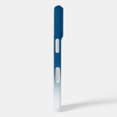 モノグラム名ブルー熱帯グラデーションハイビスカス花 Case-Mate iPhoneケース (裏面 / 右)