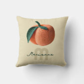 モノグラム名ミニマルクロシェモダンピーチ クッション (裏面)