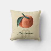 モノグラム名ミニマルクロシェモダンピーチ クッション (正面)