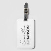 モノグラム名ミニマルモダンリストsimplistic ラゲッジタグ (正面縦)