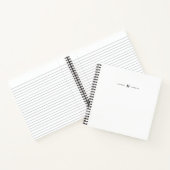 モノグラム名モダンタイポグラフィノート ノートブック (内部)