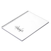 モノグラム名モダンパーソナライズされたノート ノートブック (左側)