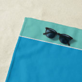 モノグラム名モダンブラックピンクフラミンゴバストウェ ビーチタオル (インサイチュ)