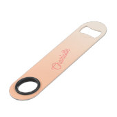 モノグラム名モダン桃 スピード栓抜き (正面アングル)