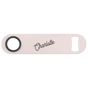 モノグラム名モダン赤面ピンク スピード栓抜き