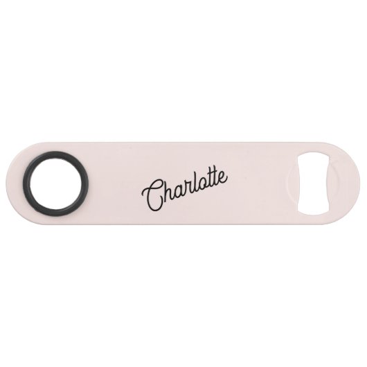 モノグラム名モダン赤面ピンク スピード栓抜き (正面(横))