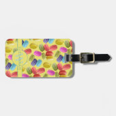 モノグラム名レインボーマカロンクッキーパターン ラゲッジタグ (正面横)
