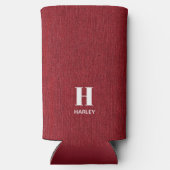 モノグラム名レッドデニムプリントスリム スリム缶クーラー (裏面)