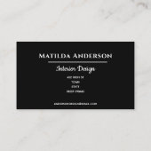 モノグラム名個人グリッター金ゴールドアニマルプリント 名刺 (裏面)