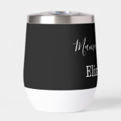 モノグラム名入り ママの飲み物 ブラック ホワイト (正面)