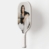 モノグラム名写真トレンディースタイリッシュ女性男性 ピックルボールラケット (左)