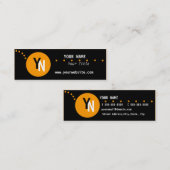 モノグラム名刺テンプレート スキニー名刺 (正面/裏面)