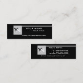 モノグラム名刺テンプレート スキニー名刺 (正面/裏面)