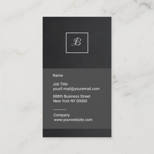 モノグラム名刺 名刺 (裏面)