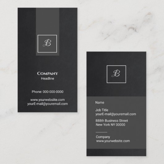 モノグラム名刺 名刺 (正面/裏面)