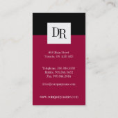 モノグラム名刺 名刺 (裏面)