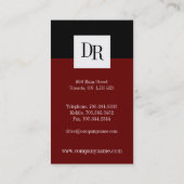 モノグラム名刺 名刺 (裏面)