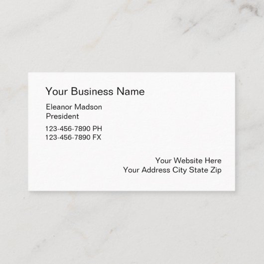 モノグラム名刺 名刺 (裏面)