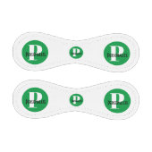 モノグラム名前をカスタムするパーソナライズされたグリーンホワイト 野球ボール (パネル)