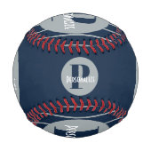 モノグラム名前をカスタムするパーソナライズされた野球 野球ボール (裏面)