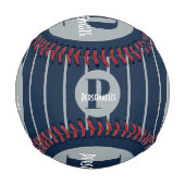 モノグラム名前をカスタムするパーソナライズされた野球 野球ボール (正面)