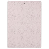 モノグラム名前をカスタムするピンクグレーマーブルデザイン クリップボード (裏面)