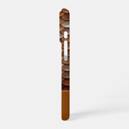 モノグラム名前をカスタムするメタリックマーメイドはかりで測 iPhoneケース (左側面)