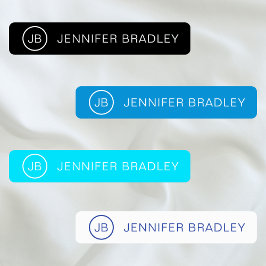 モノグラム名前をカスタムするモダンボーイガール ラベル